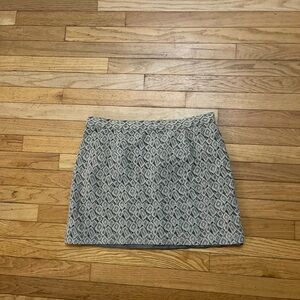 Taupe Gray/Tan Lace Miniskirt